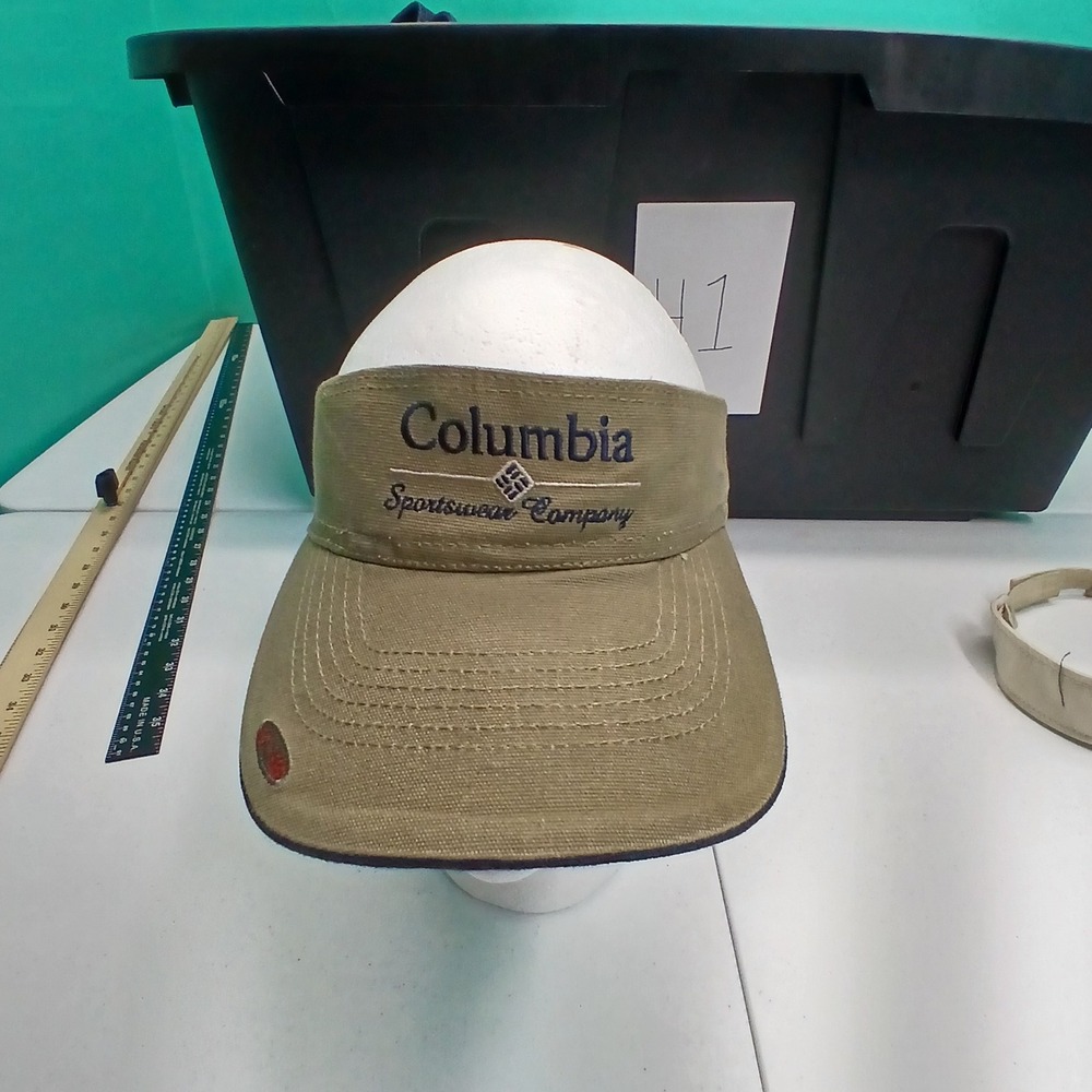 Columbia Sportswear Visor OSFA Khaki Tan Gorpcore Outdoor Hiking Sun Hat